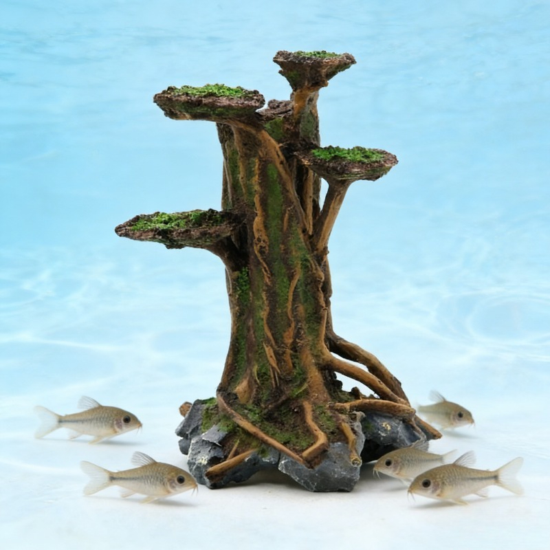 Planted Aquarium Moss - Artificial Moss Tree Driftwood Aquarium Decoration