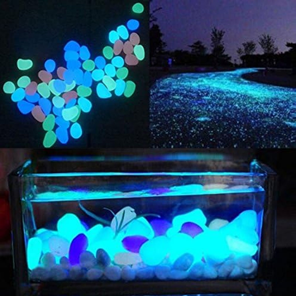 Fish Tank Rocks Glow Blue Pebb - Aquarium Plants review and price
